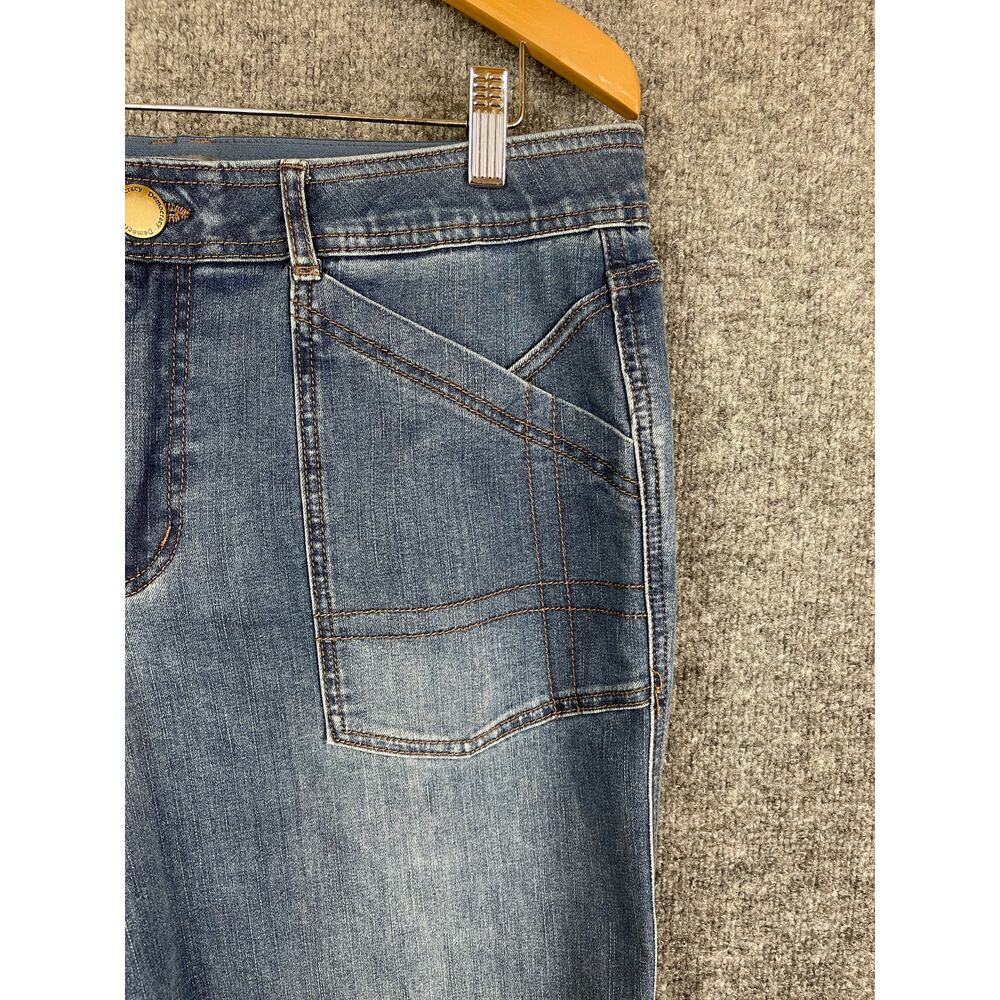 Democracy AB Solution Jeans Women's Sz 14 Blue High Rise‎ Tampered Straight Leg - Picture 6 of 15